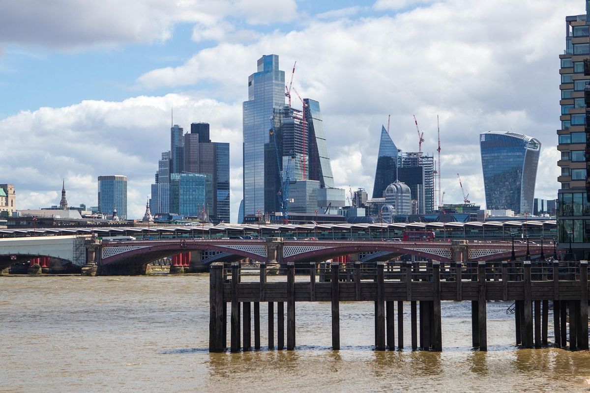 City of London skyline seen across the River Thames